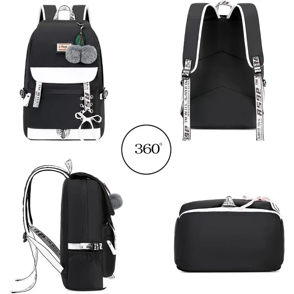 Stylish Water-Resistant Nylon Backpack for Girls, Teens & Young Women - Picture 4 of 6